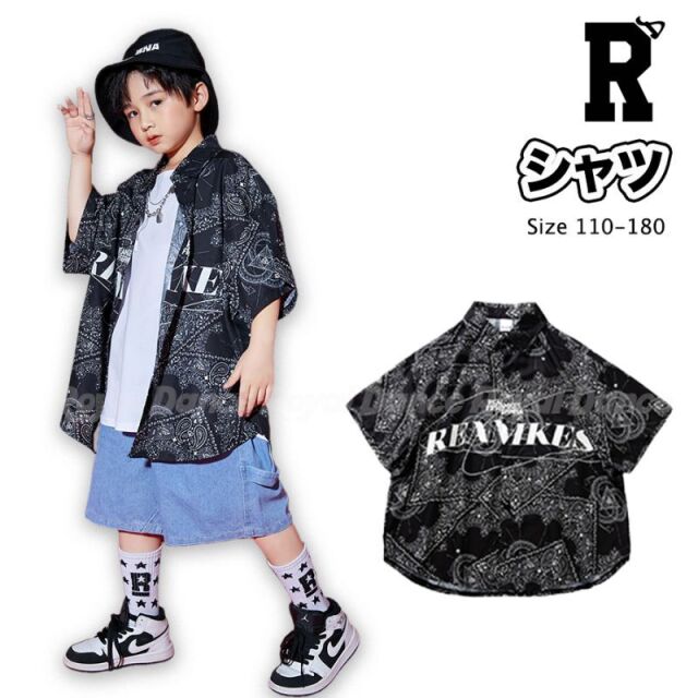 【トップス】HIPHOP BLACK paisley pattern SHIRTS [商品番号: 1055]