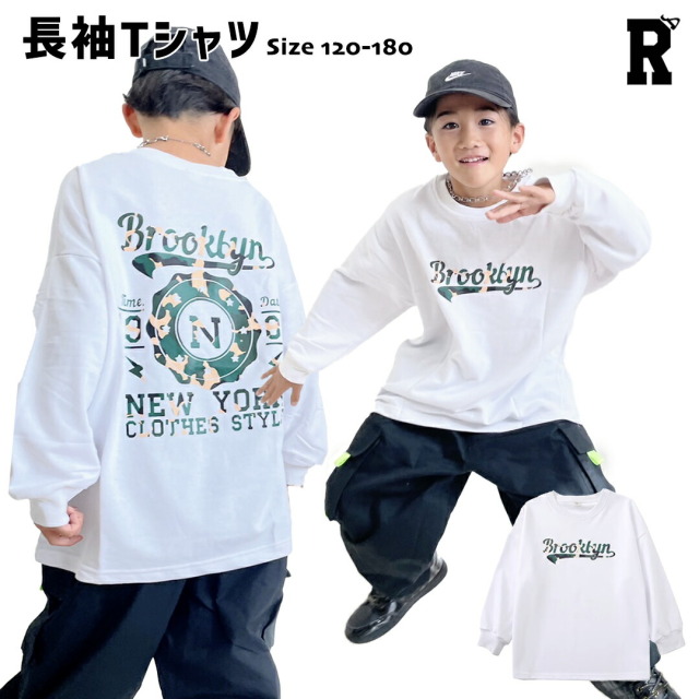 【当日発送対象】【トップス】Brooklyn長袖Tシャツ [商品番号: 2065]