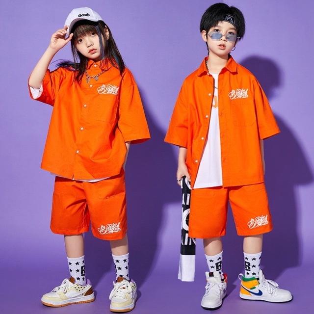 ORANGE AND RED HALF PANTS SET [商品番号: 2217]