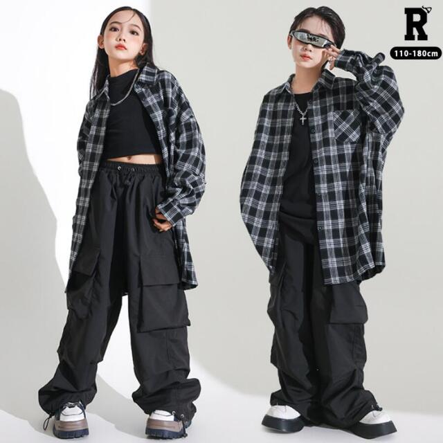 【男の子ver.もあり！】メンズライクチェック柄xカーゴSET [商品番号: 2286]