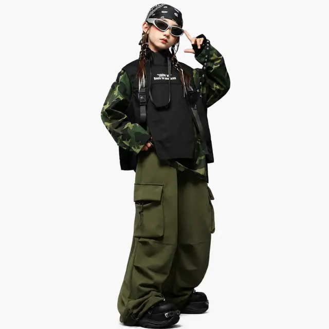 ヒップホップ 迷彩 ダンス衣装 [商品番号: 2538]