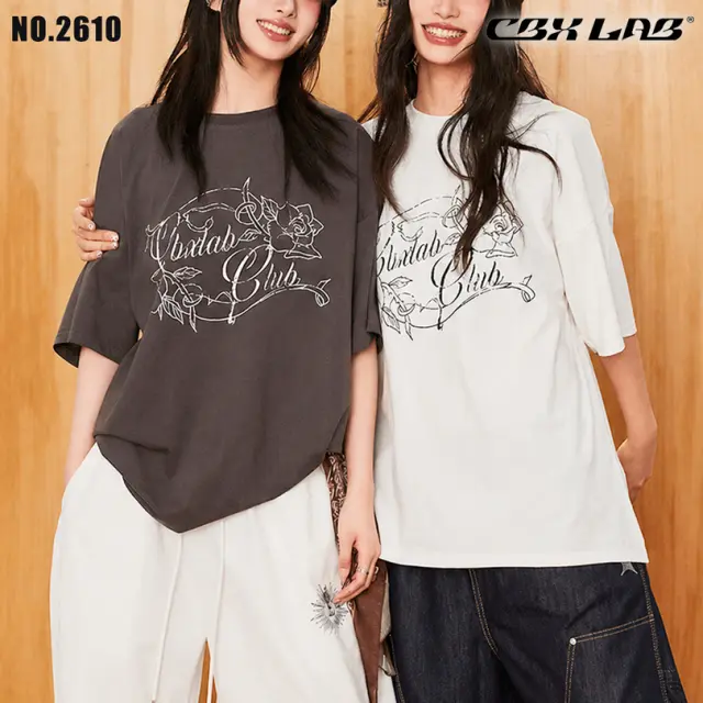 【CBX LAB】半袖 ローズ Tシャツ  [商品番号: 2610]