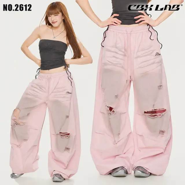 【CBX LAB】DAMGE PINK HIPHOP PANTS  [商品番号: 2612]