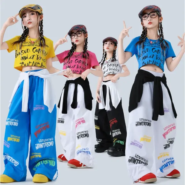 ショート丈 半袖 ガールズ ダンス衣装  [商品番号: 2629]