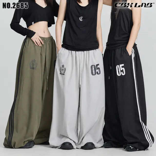 【CBX LAB】サイドライン入りワイドパンツ  [商品番号: 2685]