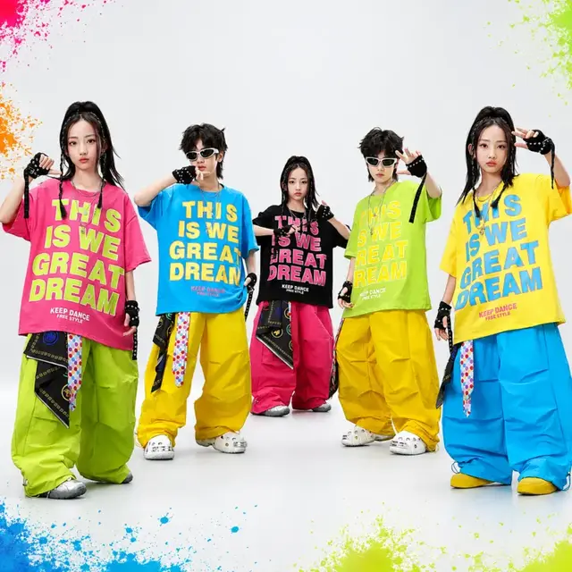 キッズ Tシャツ ワイドパンツ ダンス衣装  [商品番号: 2709]
