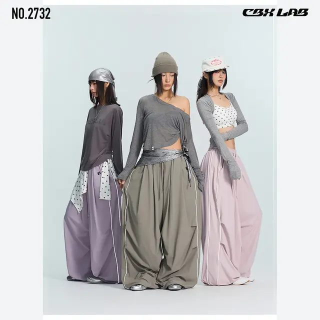 CBX LAB リフレクター蝶ライン 超ワイドパンツ レディース