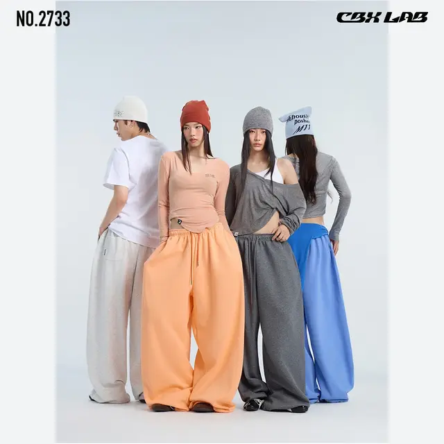 CBX LAB 無地 超ワイドスウェットパンツ レディース