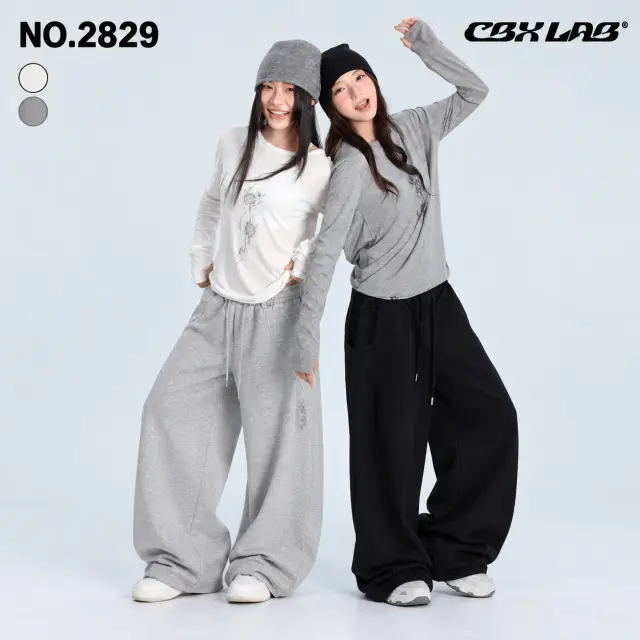 レディース 長袖トップス ローズプリント レイヤード風 CBX LAB [商品番号: 2829]