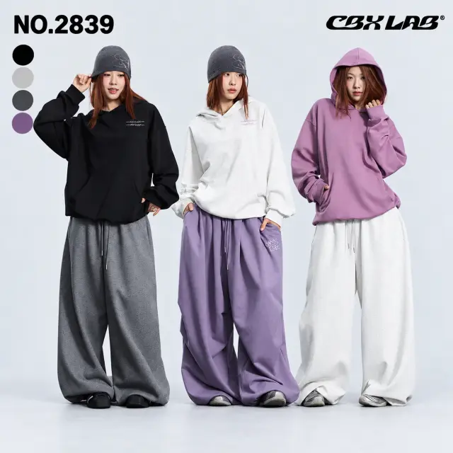 レディース 長袖スウェット ハーフジップ 胸元ロゴ ゆったり CBX LAB [商品番号: 2839]