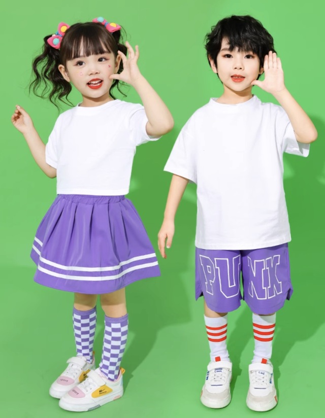 キッズダンス衣装 セットアップ パープル | Royal Dance