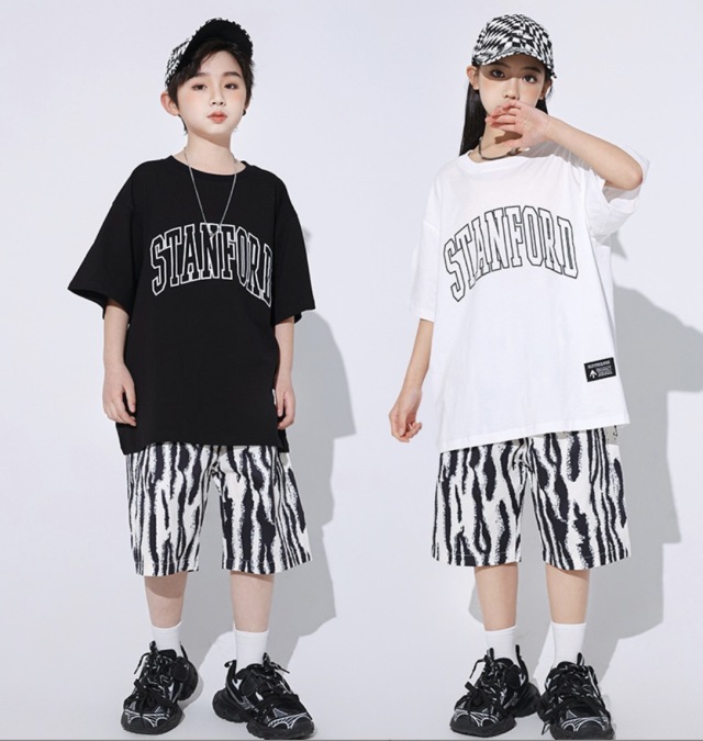 白黒Tシャツ&ハーフパンツ&ロングパンツ