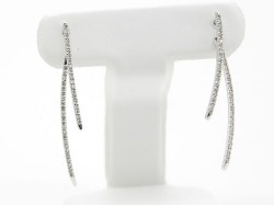 ホワイトゴールドダイヤモンドピアス/0056◆【送料無料】