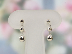 ◆ ホワイトゴールド デザインピアス/0393◆