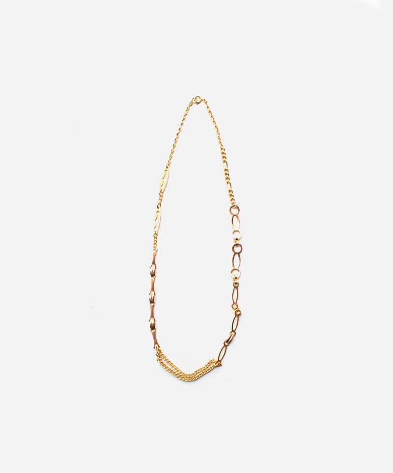 Daniel et Lili 60's deadstock french metal multi necklace gold - Mens