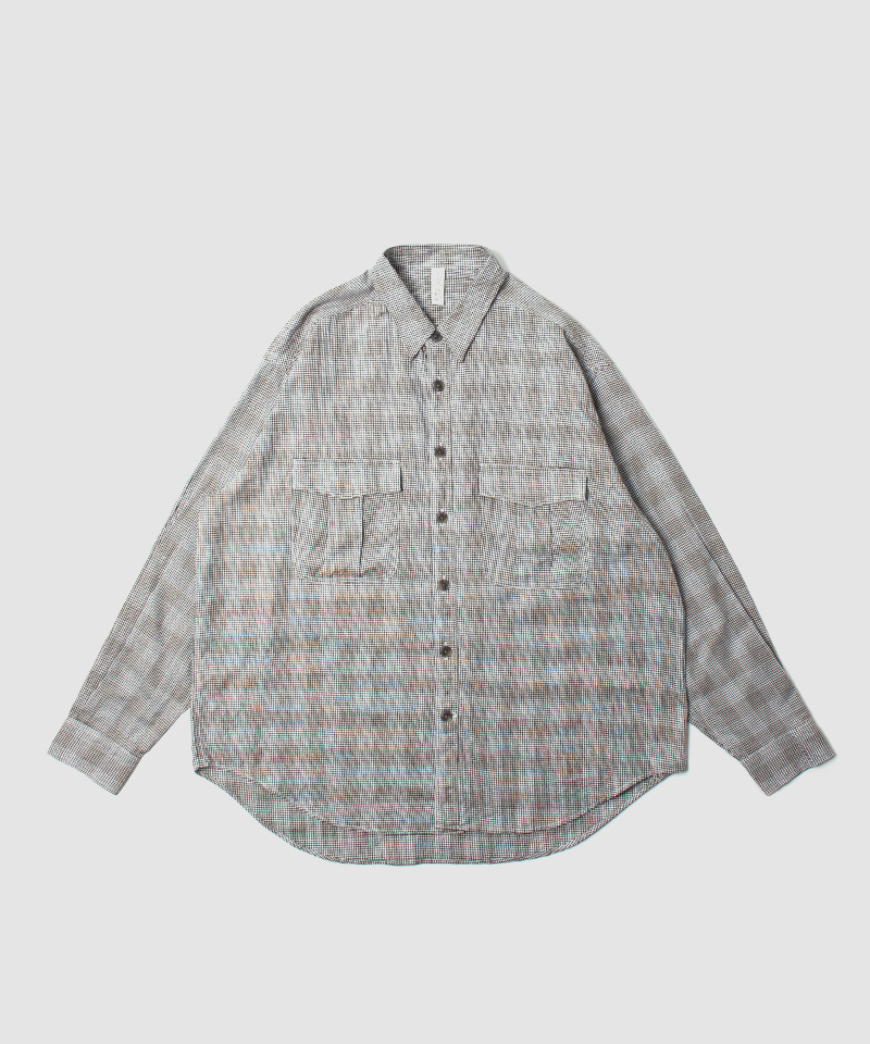 HEALTH REGULAR SHIRTS #1 黒格子 - Mens