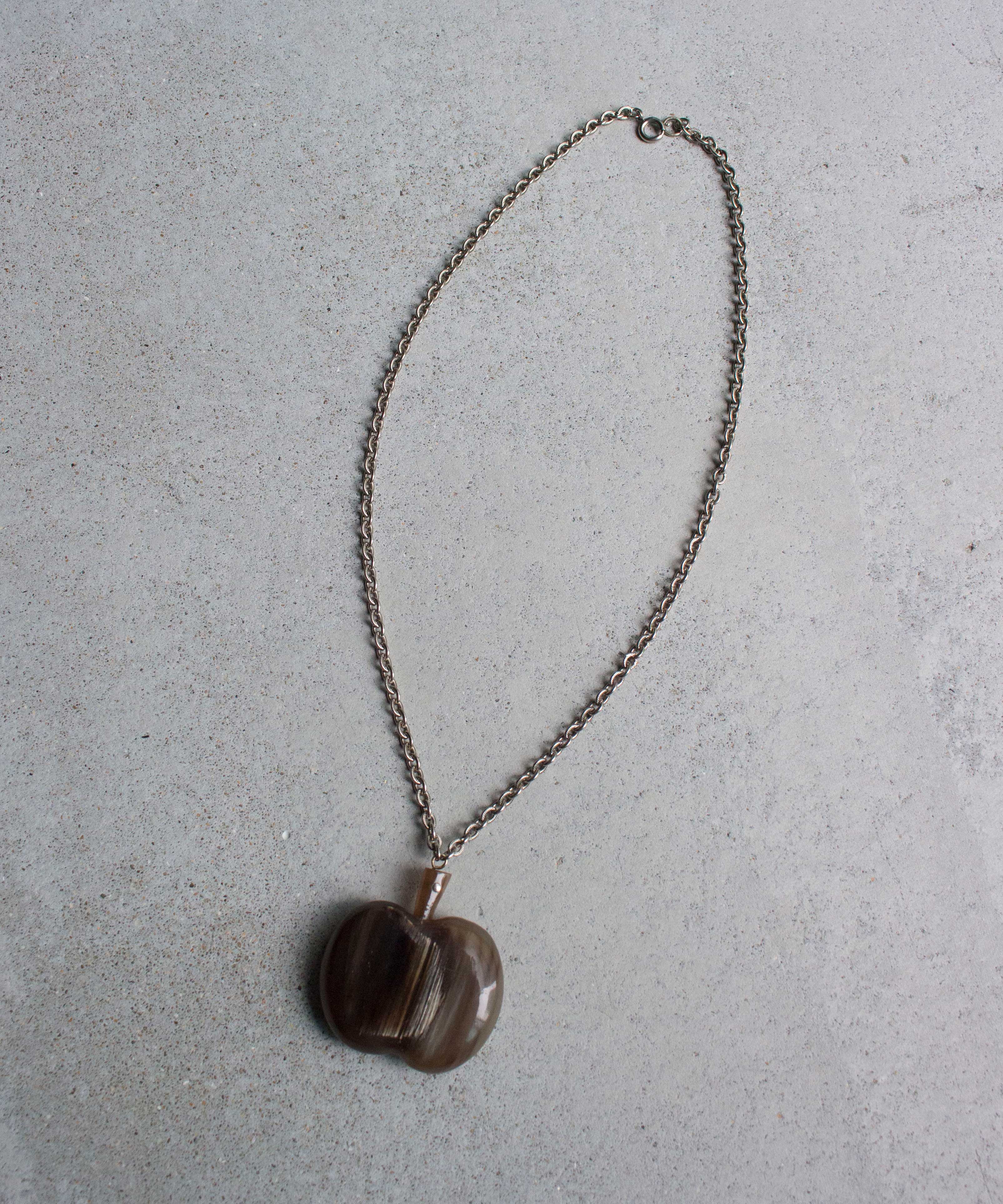 Daniel et Lili 60's vintage hone pom motif necklace silver - Mens