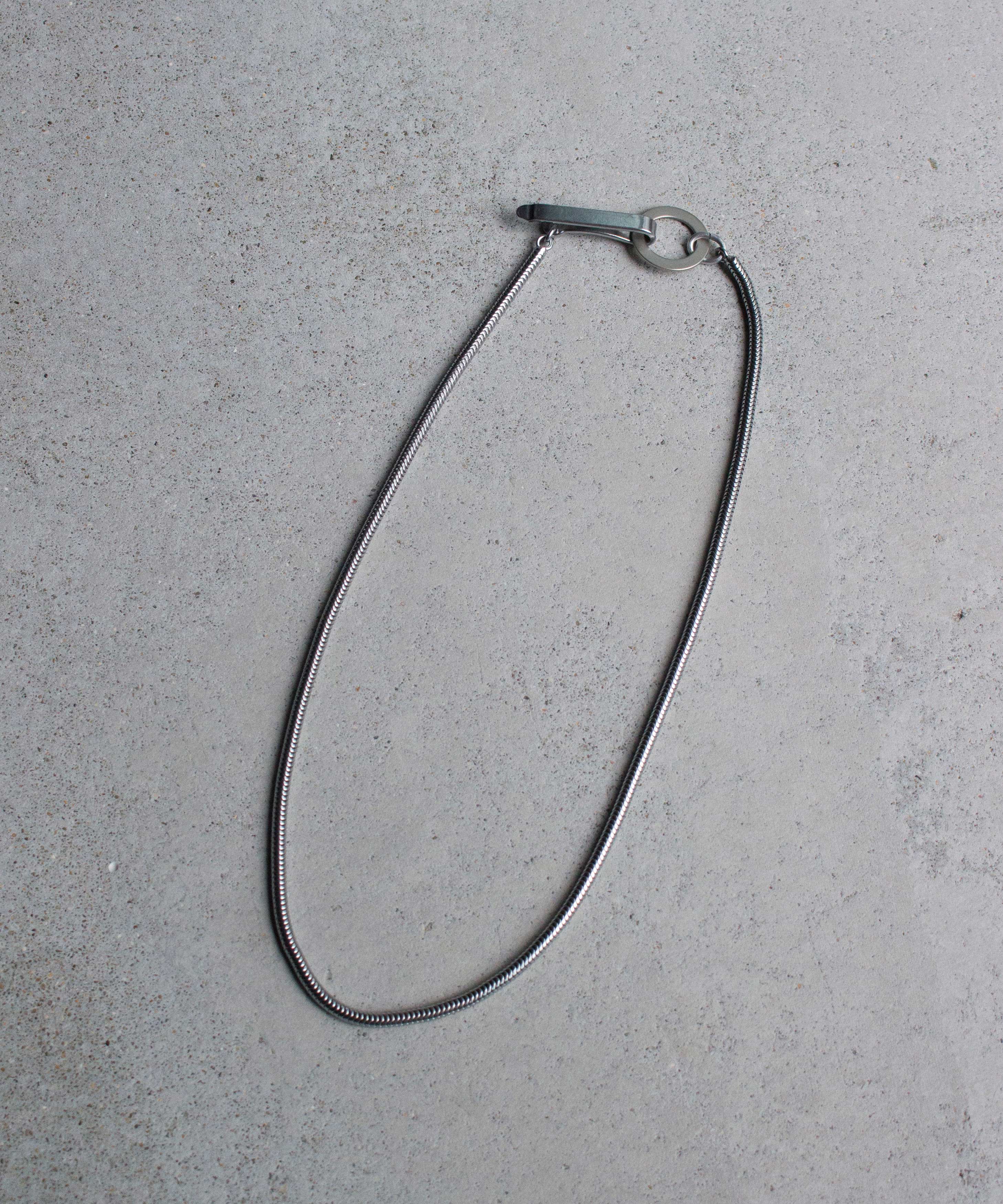 Daniel et Lili 60's vintage snake cahain necklace silver - Mens
