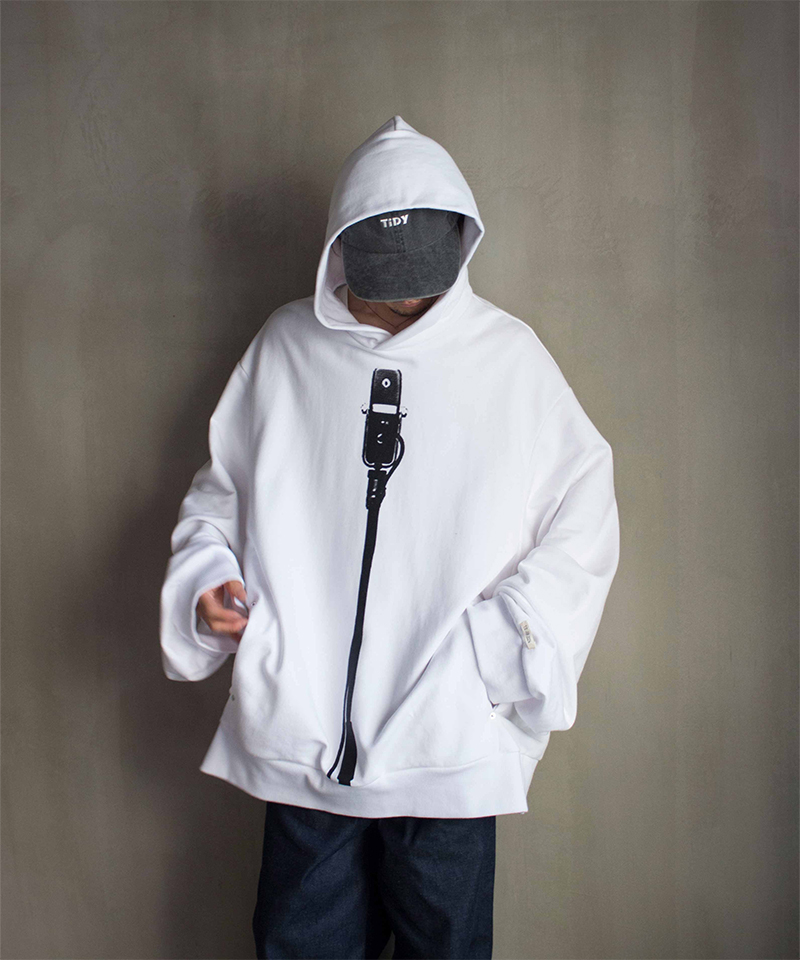 TSTS COMEDY MICROPHONE HOODIE WHITE - Mens