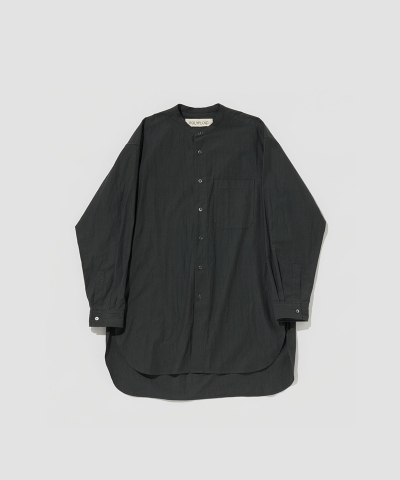 POLYPLOID LONG SHIRT C DARK CHARCOAL - Mens | rroomm onlinestore