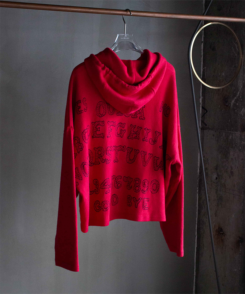 GLASS CYPRESS Red Ouija Hoodie Red - Mens