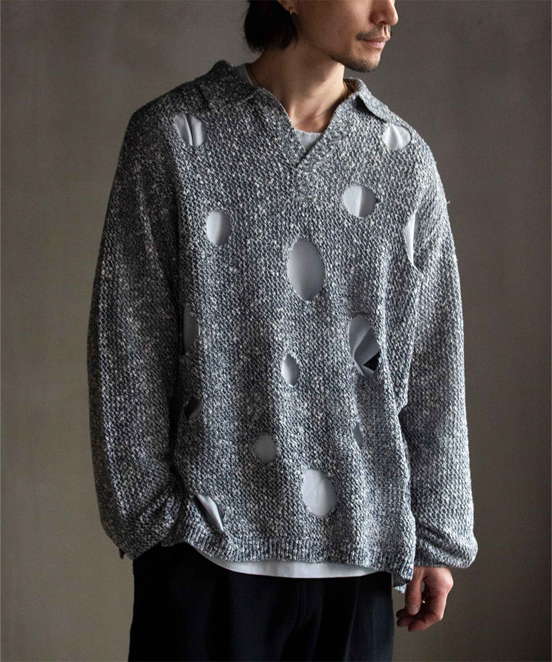 PHINGERIN HOLE KNIT SKIPPER B:NAVY - Mens | rroomm onlinestore