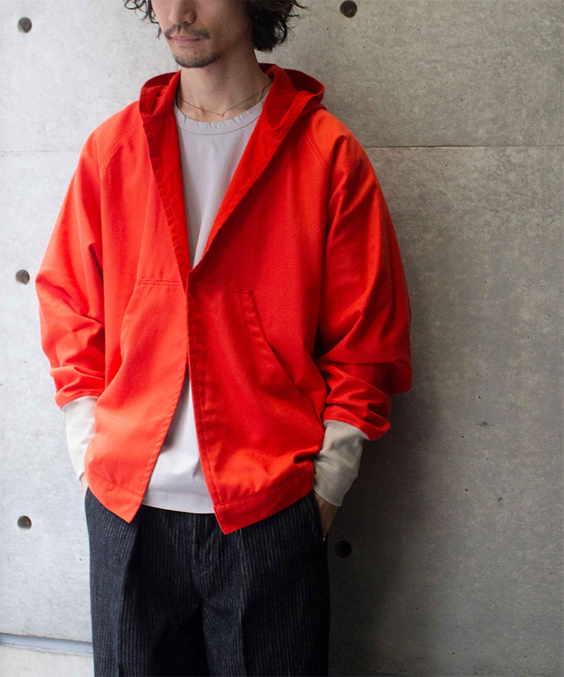 HOMELESS TAILOR Batten Hoodie orange - Mens