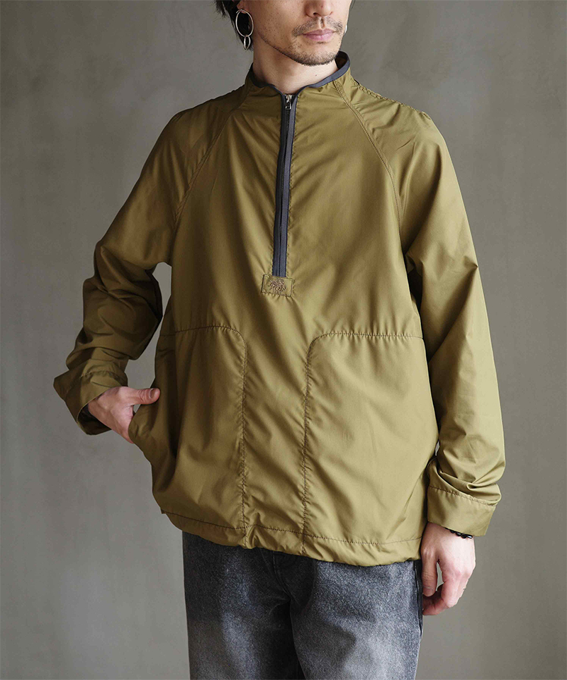 RANRA GANGA MINI RIPSTOP NYLON TRACK TOP BRONZE BROWN - Mens