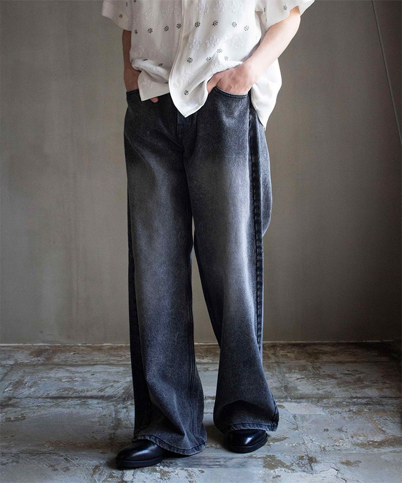 GLASS CYPRESS Black Oversized Denim Black - Mens | rroomm