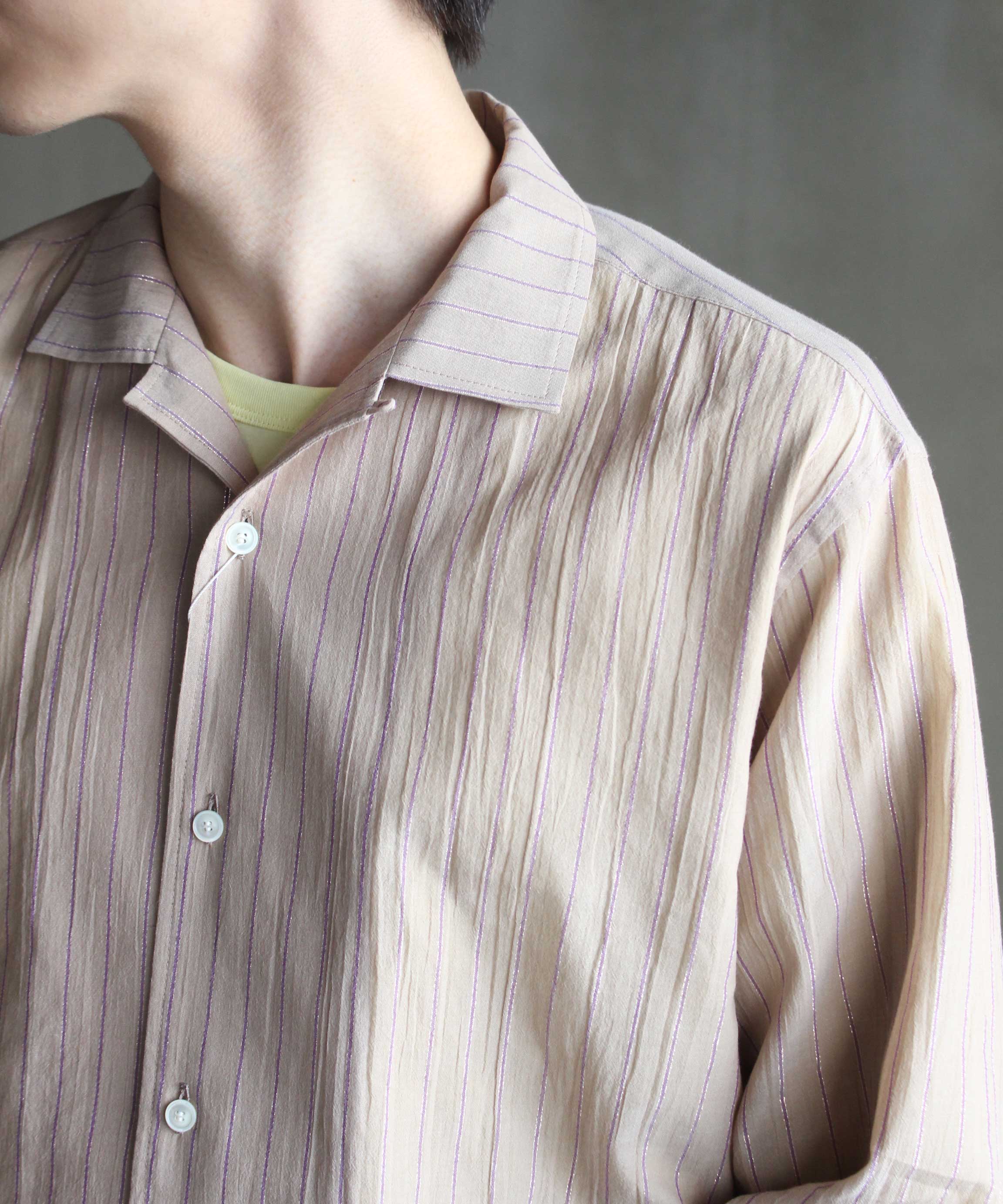 OLD FOLK HOUSE Lounge Shirt Brown & Purple (lame) - Mens