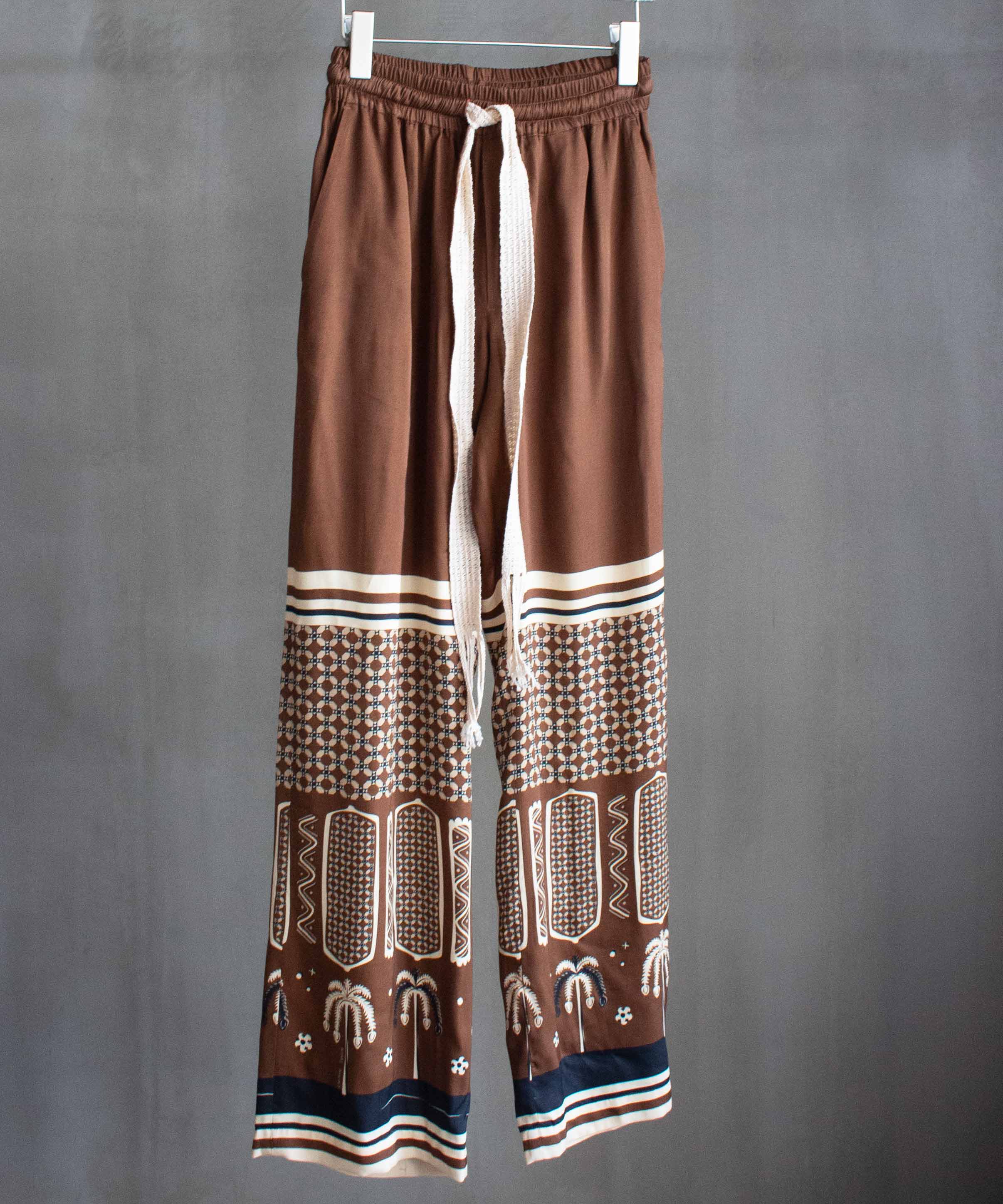 CMMN SWDN Relaxed elasticated trouser in custom print  - Mens