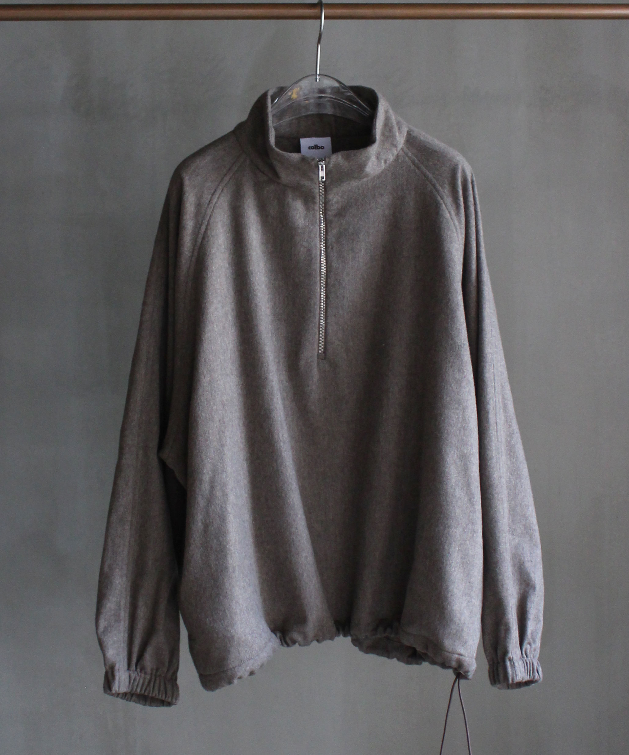 colbo Half Zip Raglan Parka Greige Melange - | rroomm onlinestore