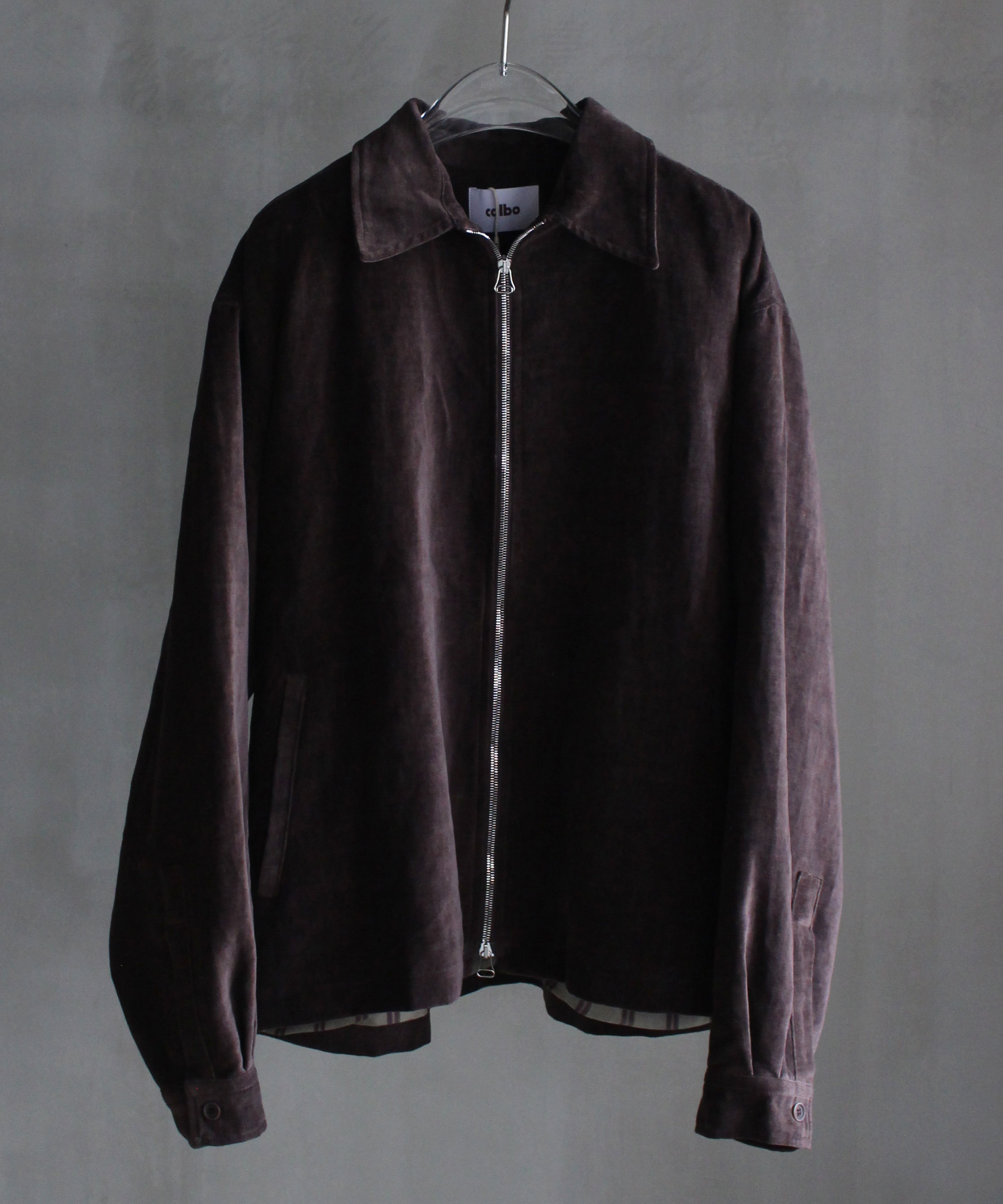 colbo Box Zip Jacket Dark Purple Velvet -