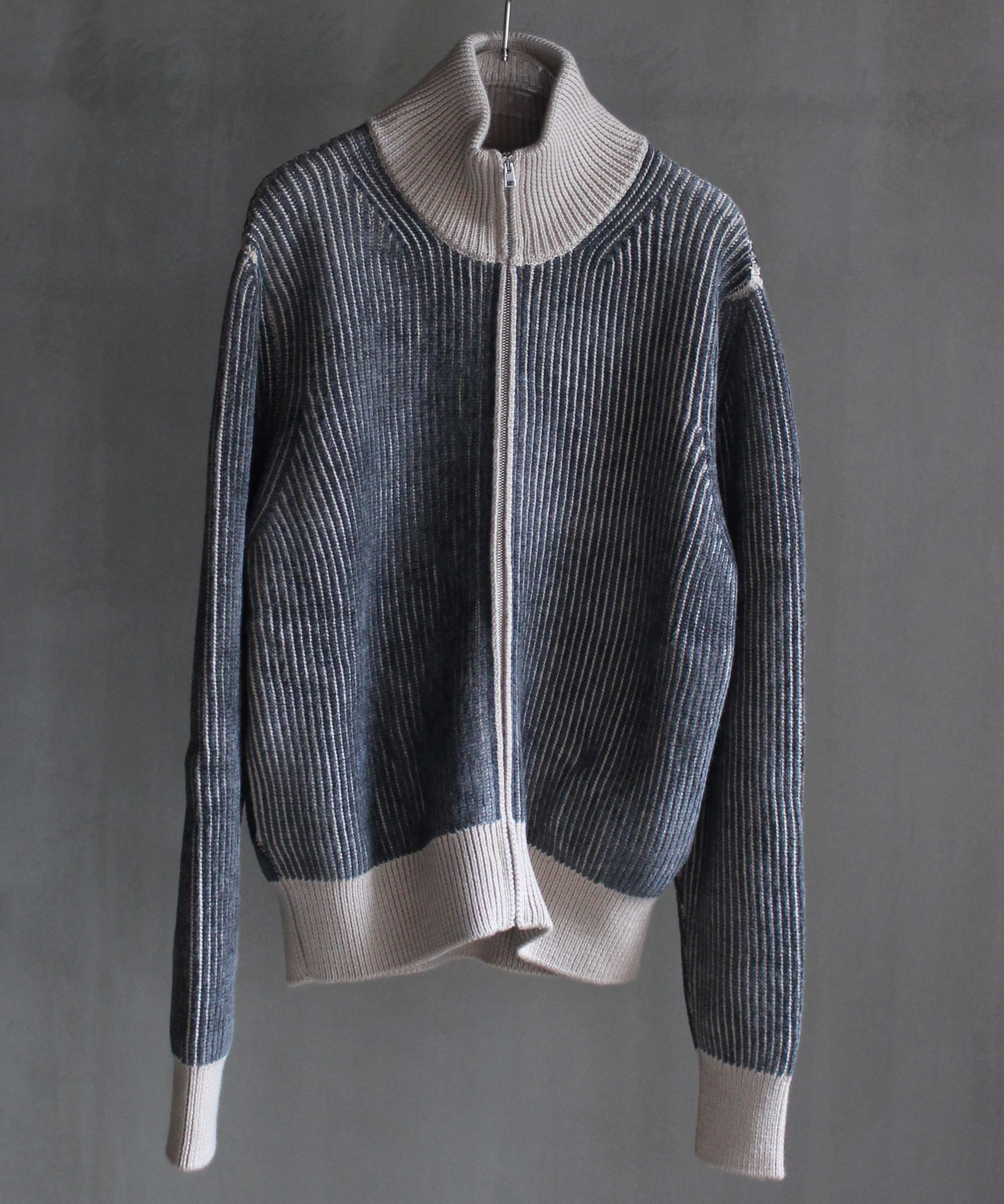 RANRA LAHAR FULL ZIP CARDIGAN PEWTER -