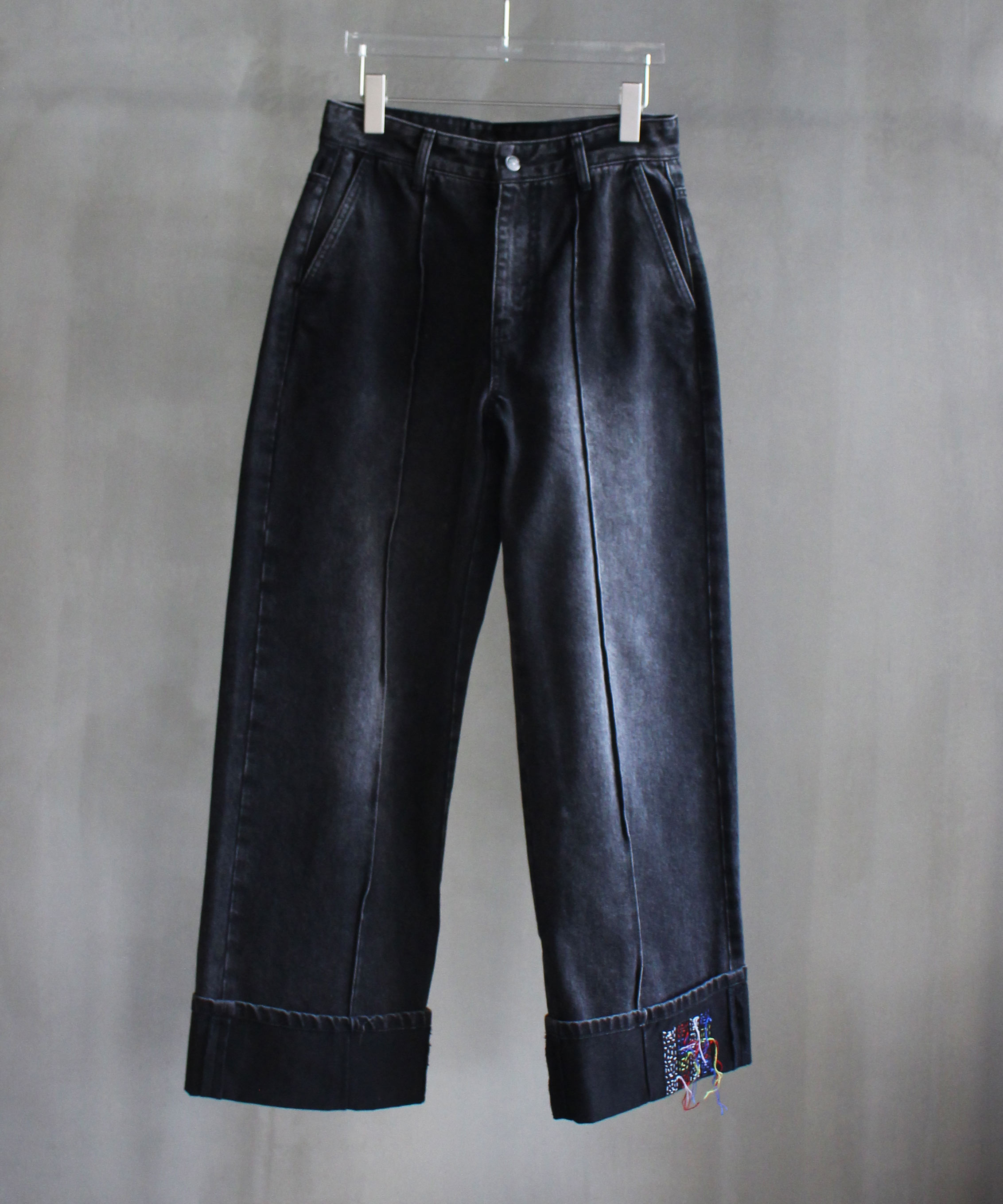 GLASS CYPRESS Black High Waisted Denim Black -