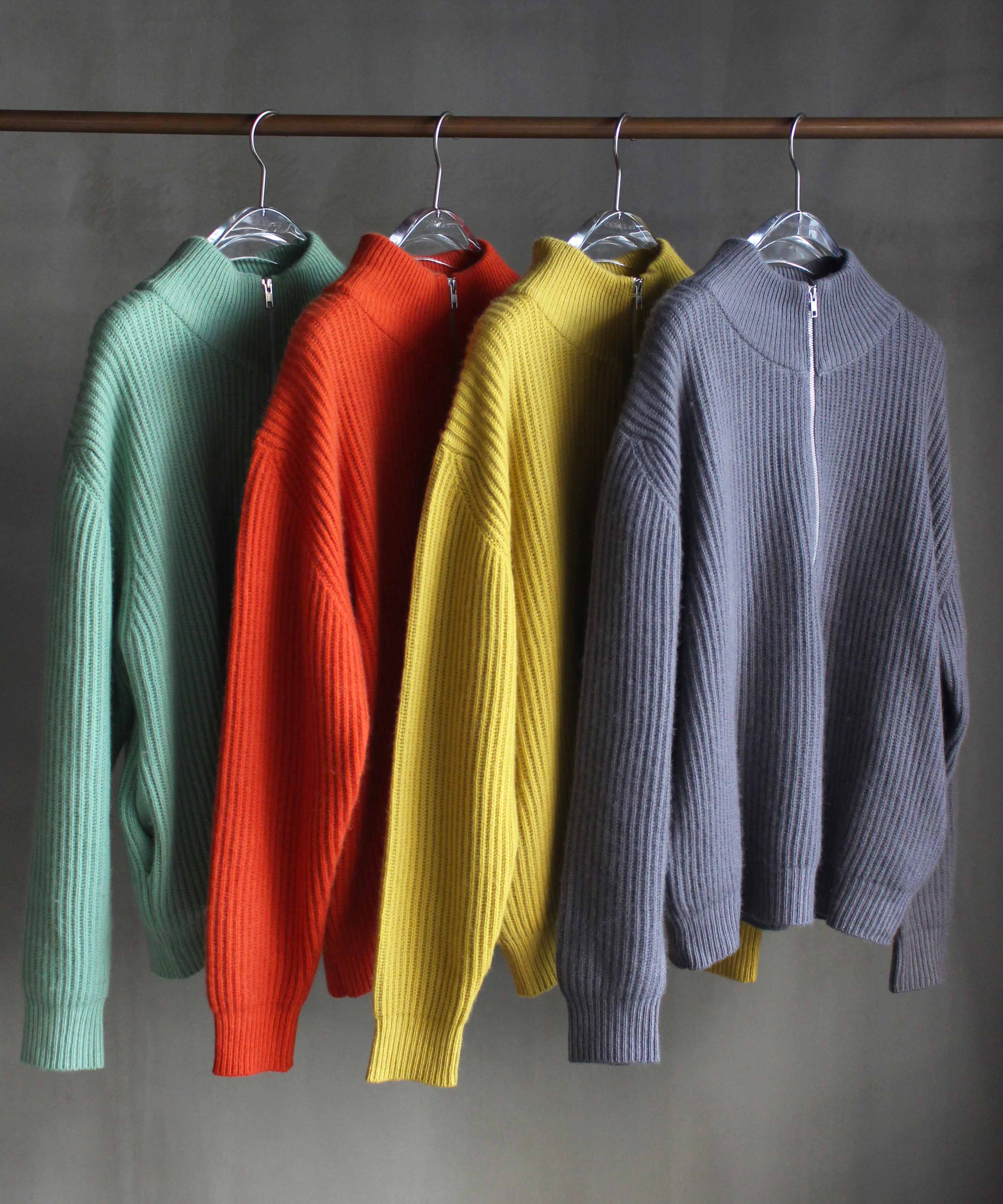 RL cashmere harf zip knit    -