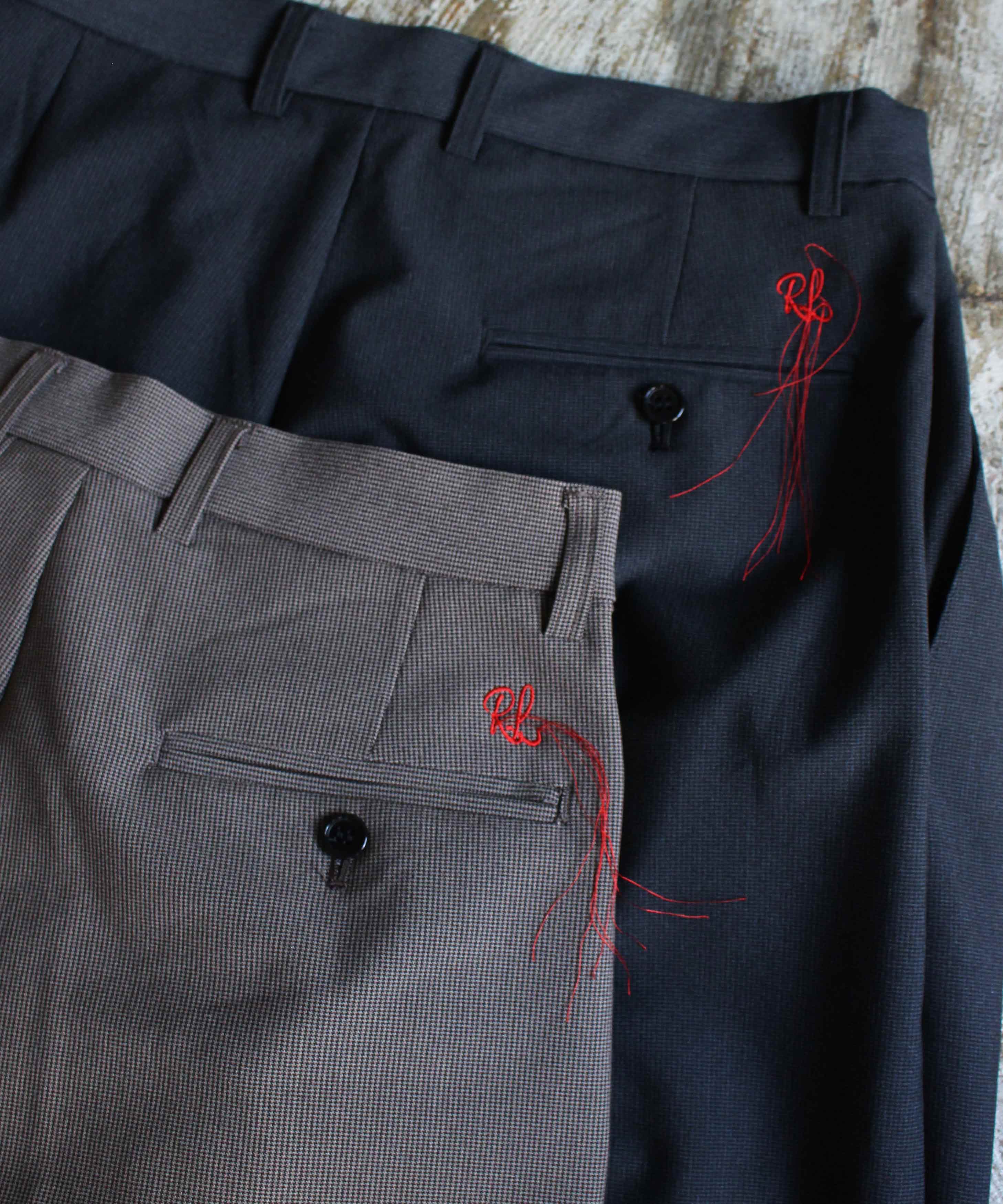 パンツ rroommRL SEMIWIDE TUCK SLACKS PINSTRIPE rroommRL SEMIWIDE TUCK SLACKS PINSTRIPE Pinstripe Trousers