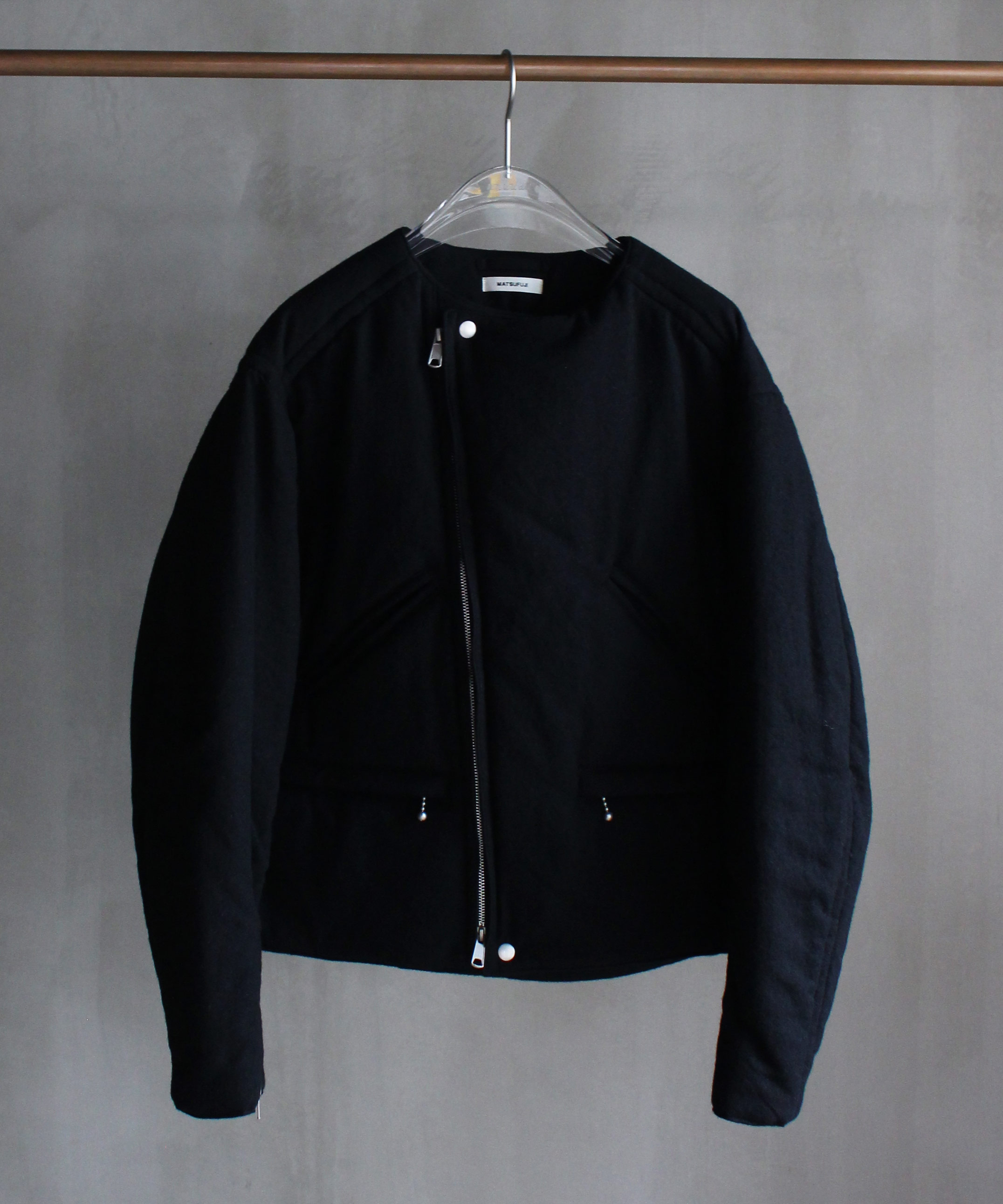 MATSUFUJI Milling Wool Padding Jacket BLACK -