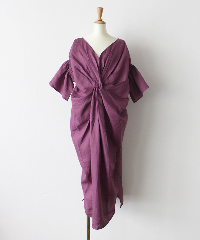 Ajwain リネンワンピース Purple Ladys Rroomm Onlinestore ルーム オンラインストア