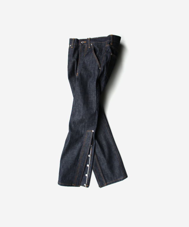 高評価の贈り物 APOCRYPHA.FLYSIDE INDIGO PANTS DENIM - デニム 魅力的な APOCRYPHA.FLYSIDE DENIM BLUE PANTS デニム/ジーンズ