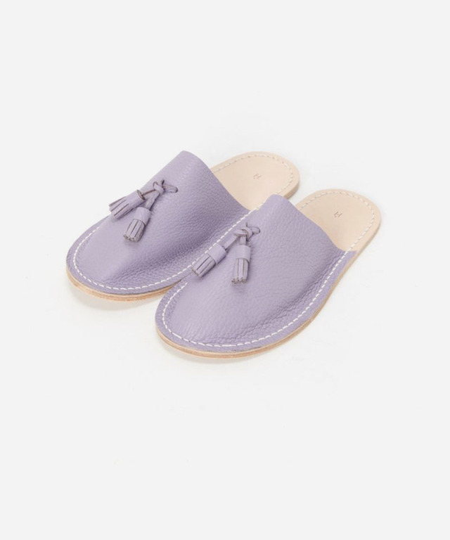 Hender Scheme leather slipper purple