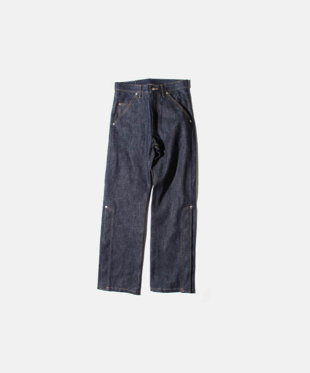 APOCRYPHA FLYSIDE DENIM PANTS INDIGO - Mens 魅力的な APOCRYPHA.FLYSIDE DENIM BLUE PANTS デニム/ジーンズ