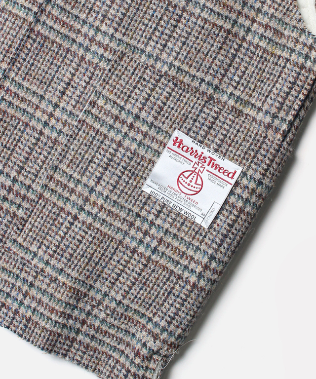 RL DeadStock Harris Tweed Vest RV beige check - Mens | rroomm 