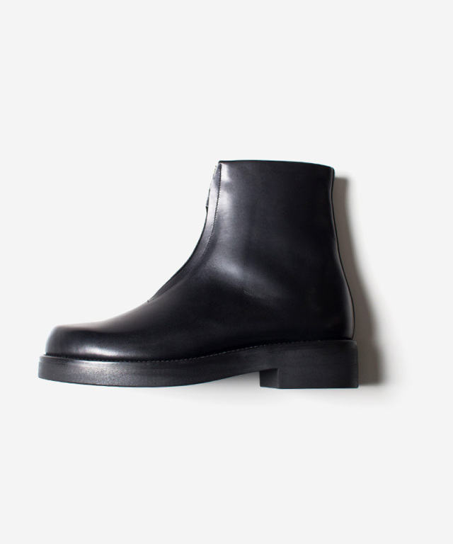 foot the coacher OBLIQUE FRONT ZIP（HARDNESS） BLACK - Mens