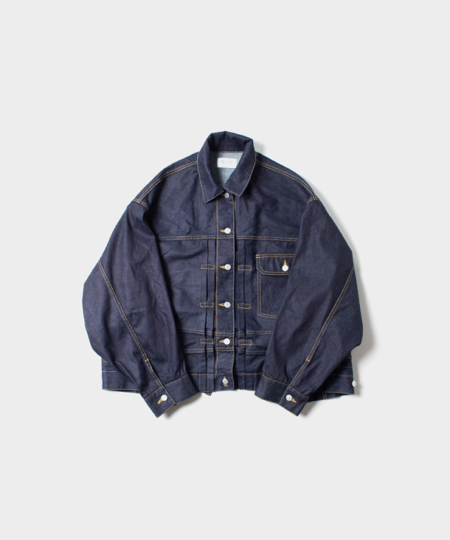 ジャケット・アウター double-end selvedge denim blouson indigo double-end selvedge denim blouson – beautiful people online