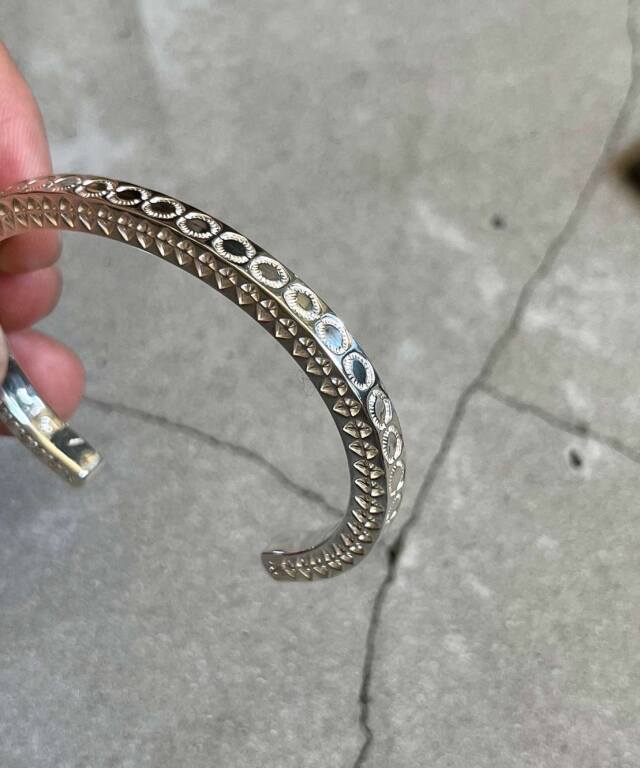 NOAARK 5MM角線スタンプバングル silver950 - Mens | rroomm 