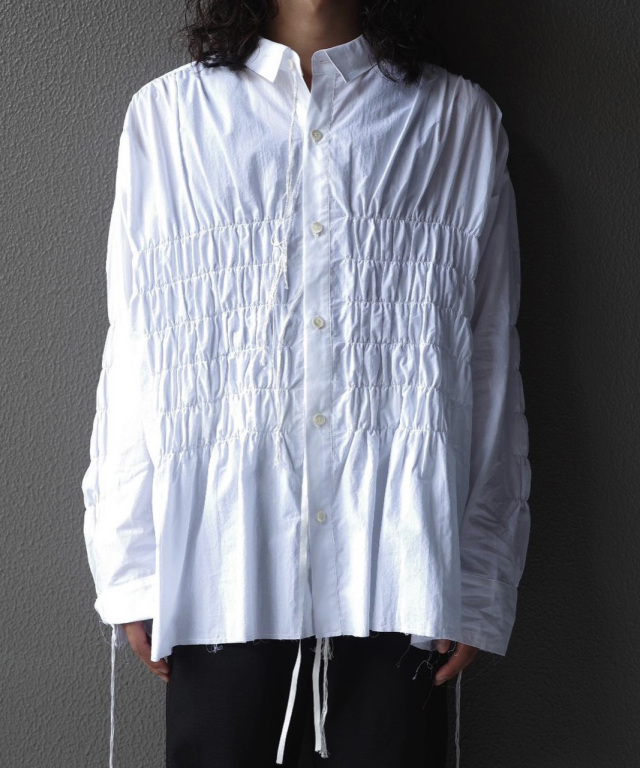 Midorikawa Gather Shirts WHITE - Mens | rroomm onlinestore（ルーム 