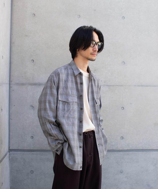 HEALTH REGULAR SHIRTS #1 黒格子 - Mens | rroomm onlinestore