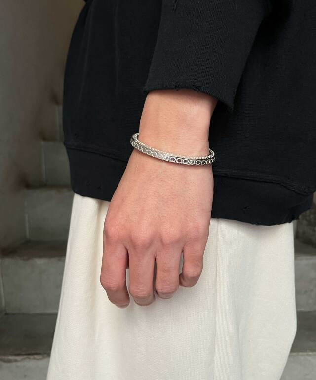 NOAARK 5MM角線スタンプバングル silver950 - Mens | rroomm 