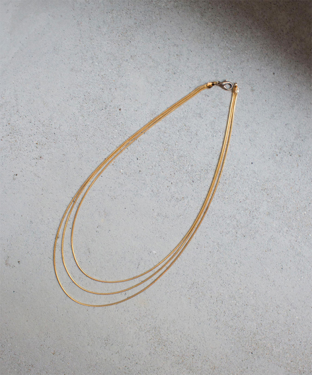 Daniel et Lili 60's Vintage Triple Snake Chain Necklace GOLD - Mens